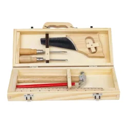 Houten DIY Gereedschapskist, 6dlg.-Bigjigs Outlet