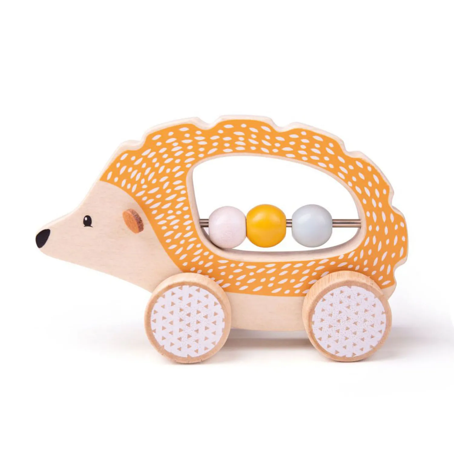 Bigjigs Houten Duw Egel, 100%FSC Hot