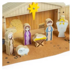 Bigjigs Houten Kerststal Set, 13dlg.