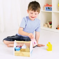 Bigjigs Houten Kistje met Zuivelproducten, 7dlg. Outlet