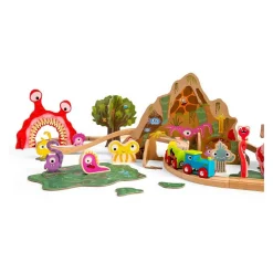 Bigjigs Houten Monster Treinset, 50dlg. Sale
