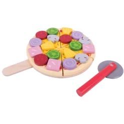 Houten Pizza met Beleg-Bigjigs Clearance