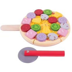 Houten Pizza met Beleg-Bigjigs Clearance