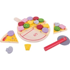 Houten Pizza met Beleg-Bigjigs Clearance