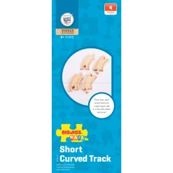Houten Rails - Korte Bochten, 4st.-Bigjigs New