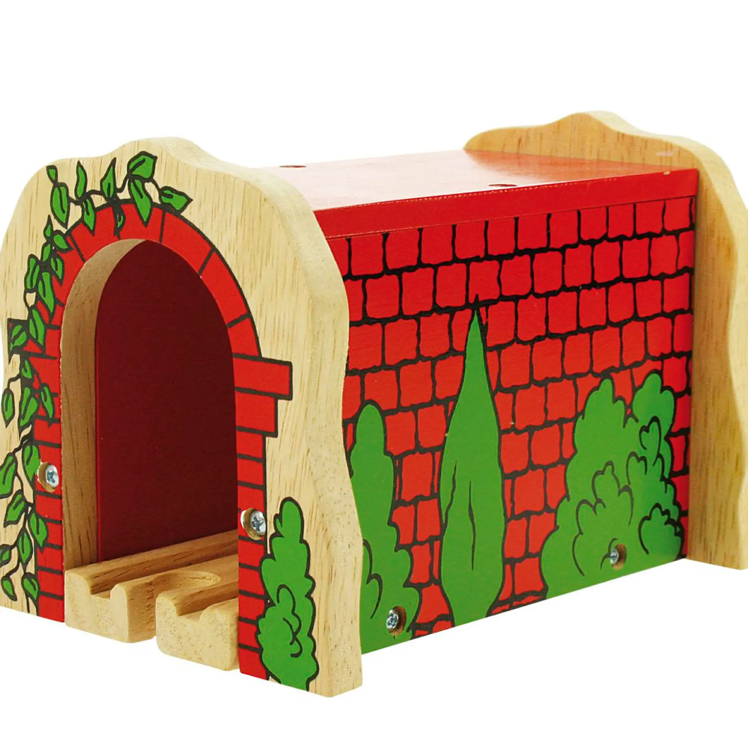 Houten Rails - Rode Tunnel-Bigjigs Outlet