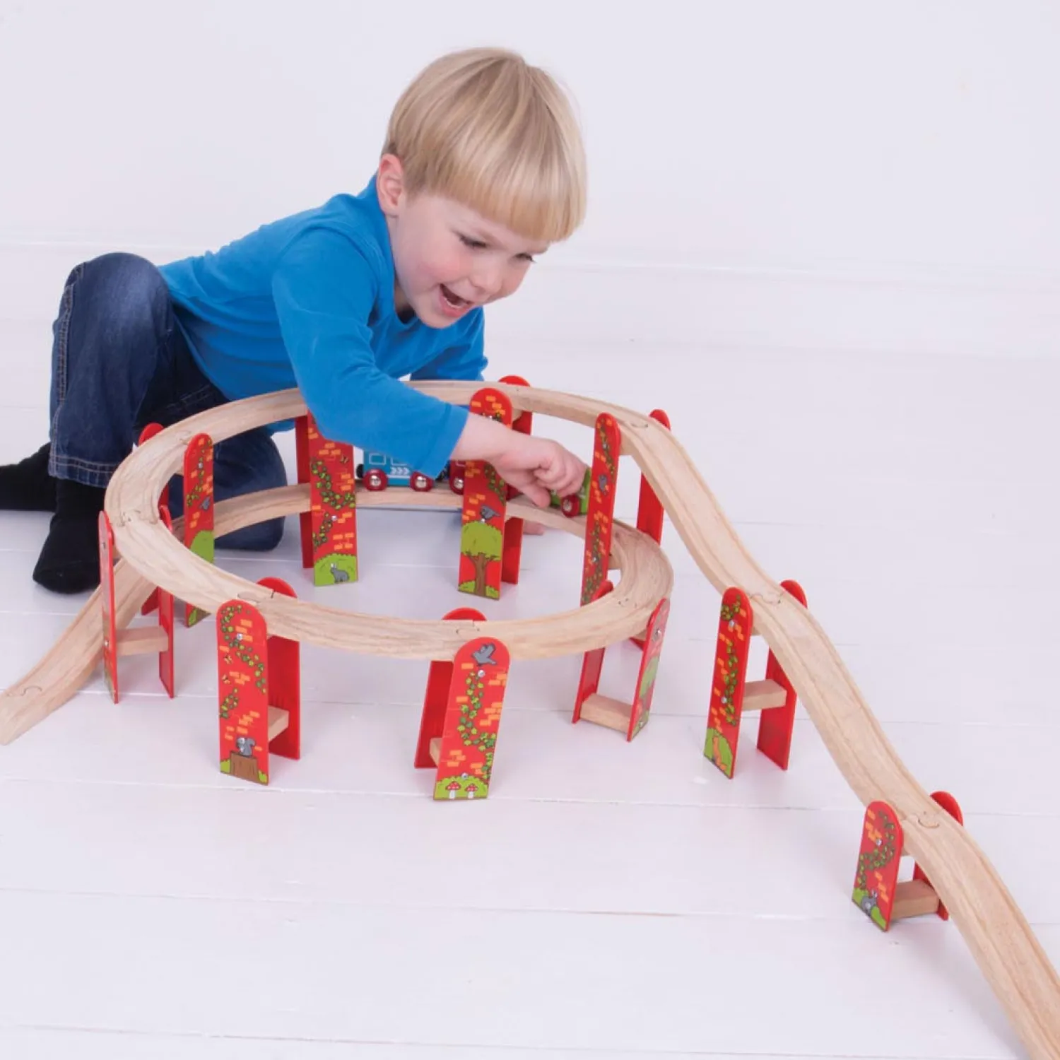 Houten Rails - Viaduct Uitbreidingsset, 27dlg.>Bigjigs Outlet