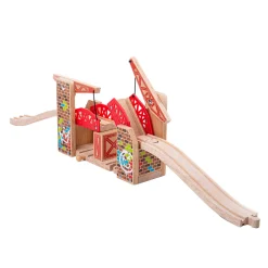 Bigjigs Houten Rails Dubbele Liftbrug Graffiti Sale