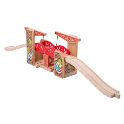 Bigjigs Houten Rails Dubbele Liftbrug Graffiti Sale