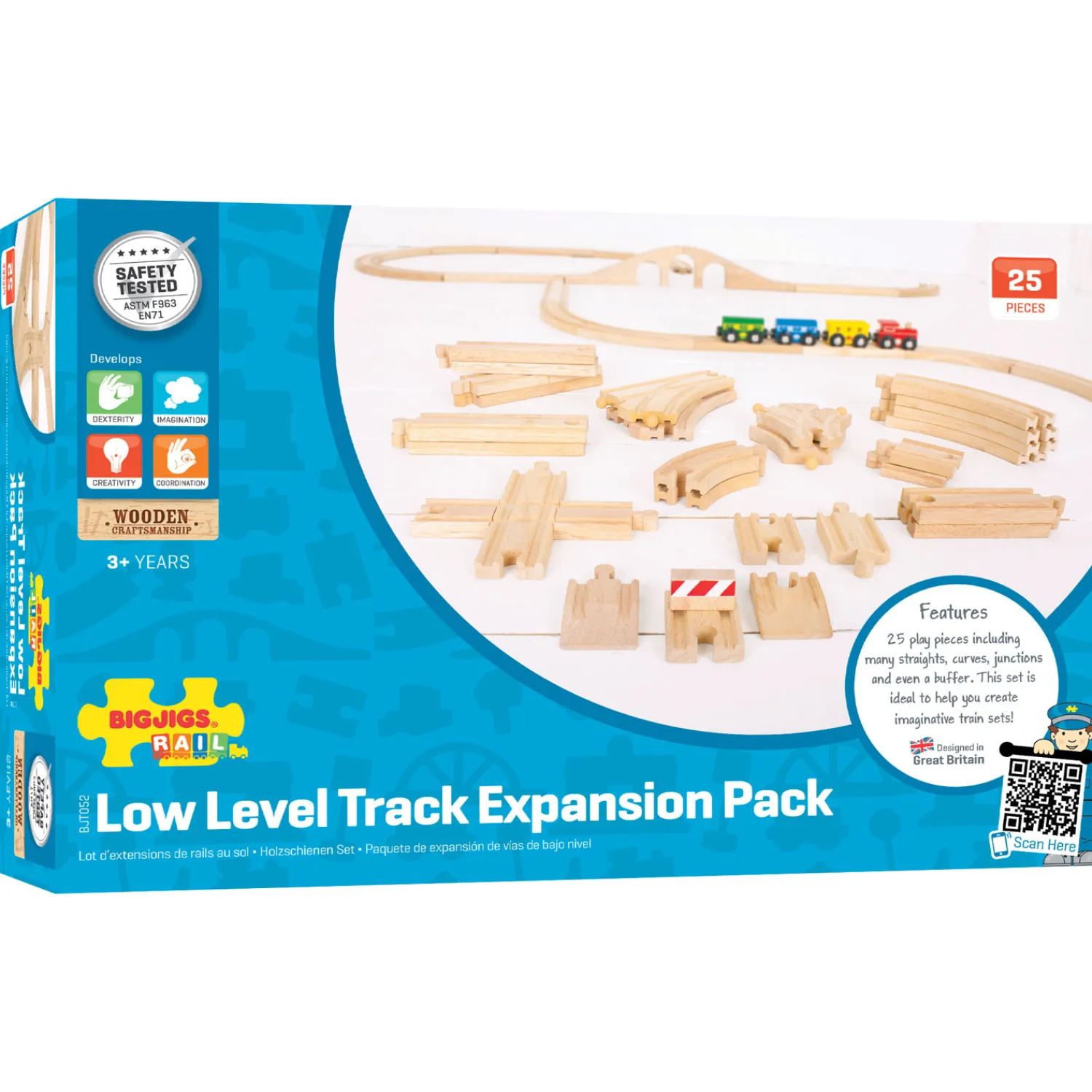 Bigjigs Houten Rails Uitbreidingsset, 25dlg. Outlet