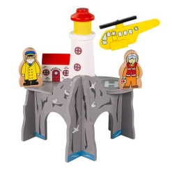 Bigjigs Houten Rails Vuurtoren 4-Wegs Tunnel Outlet