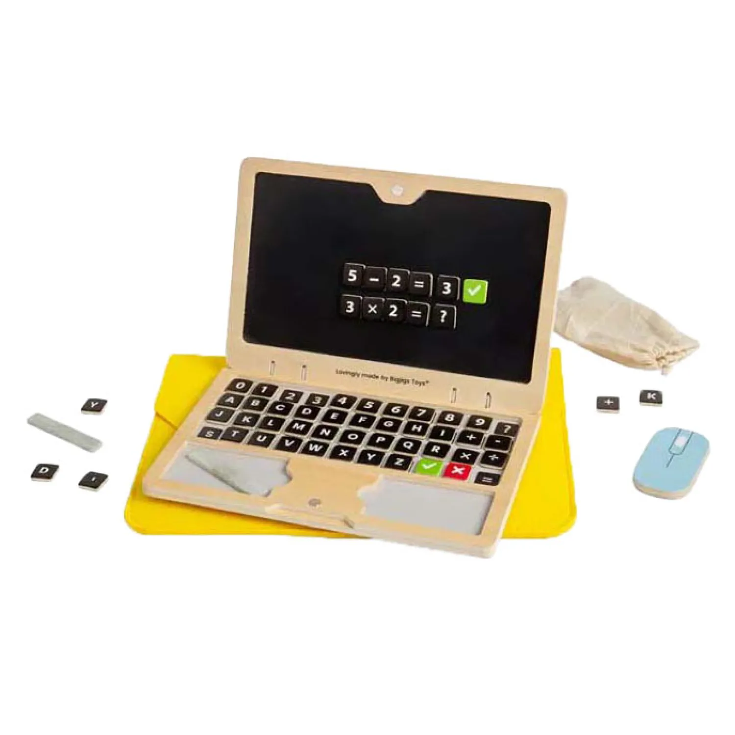 Houten Speelgoed Laptop Set, 95dlg.>Bigjigs Clearance