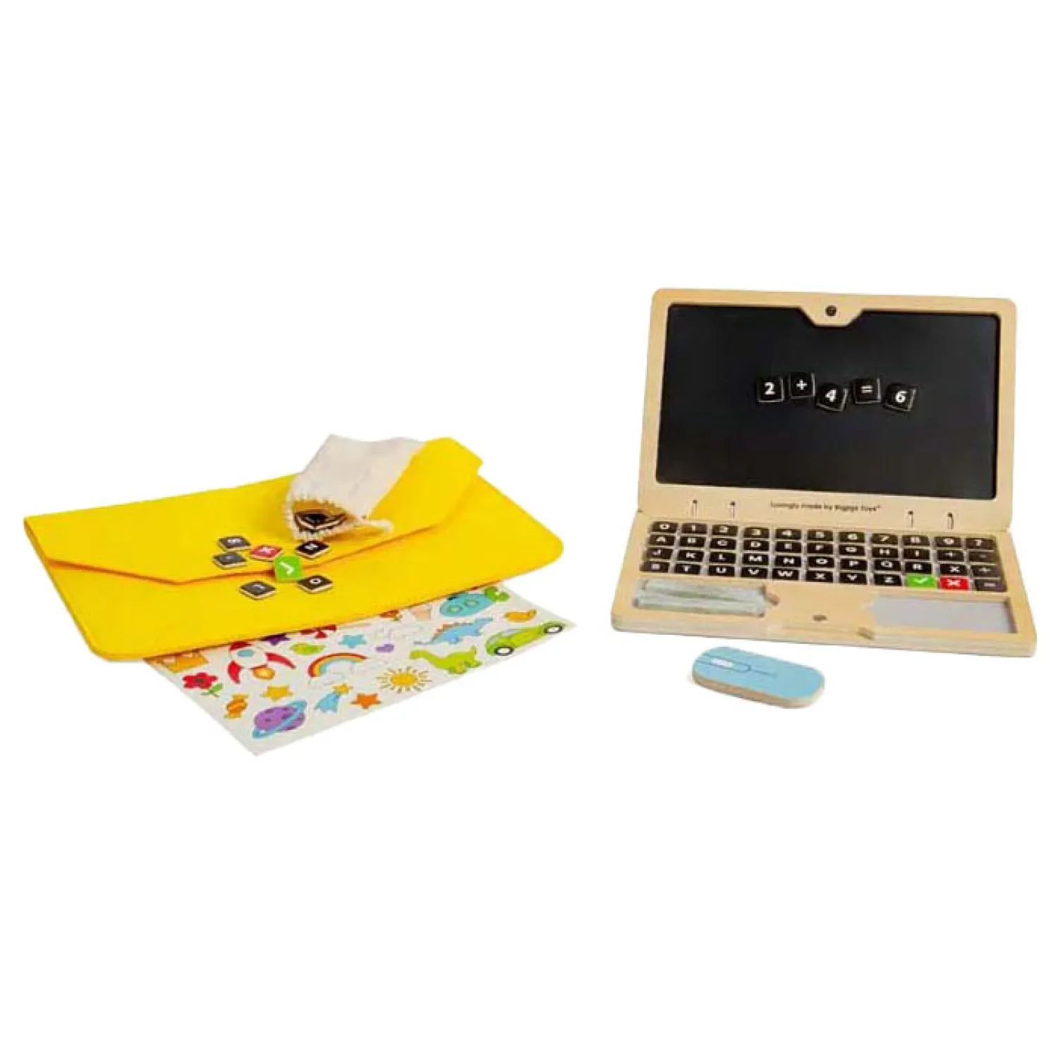 Houten Speelgoed Laptop Set, 95dlg.>Bigjigs Clearance