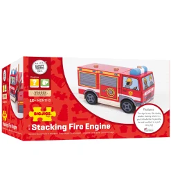 Bigjigs Houten Stapelspel Brandweerwagen Best