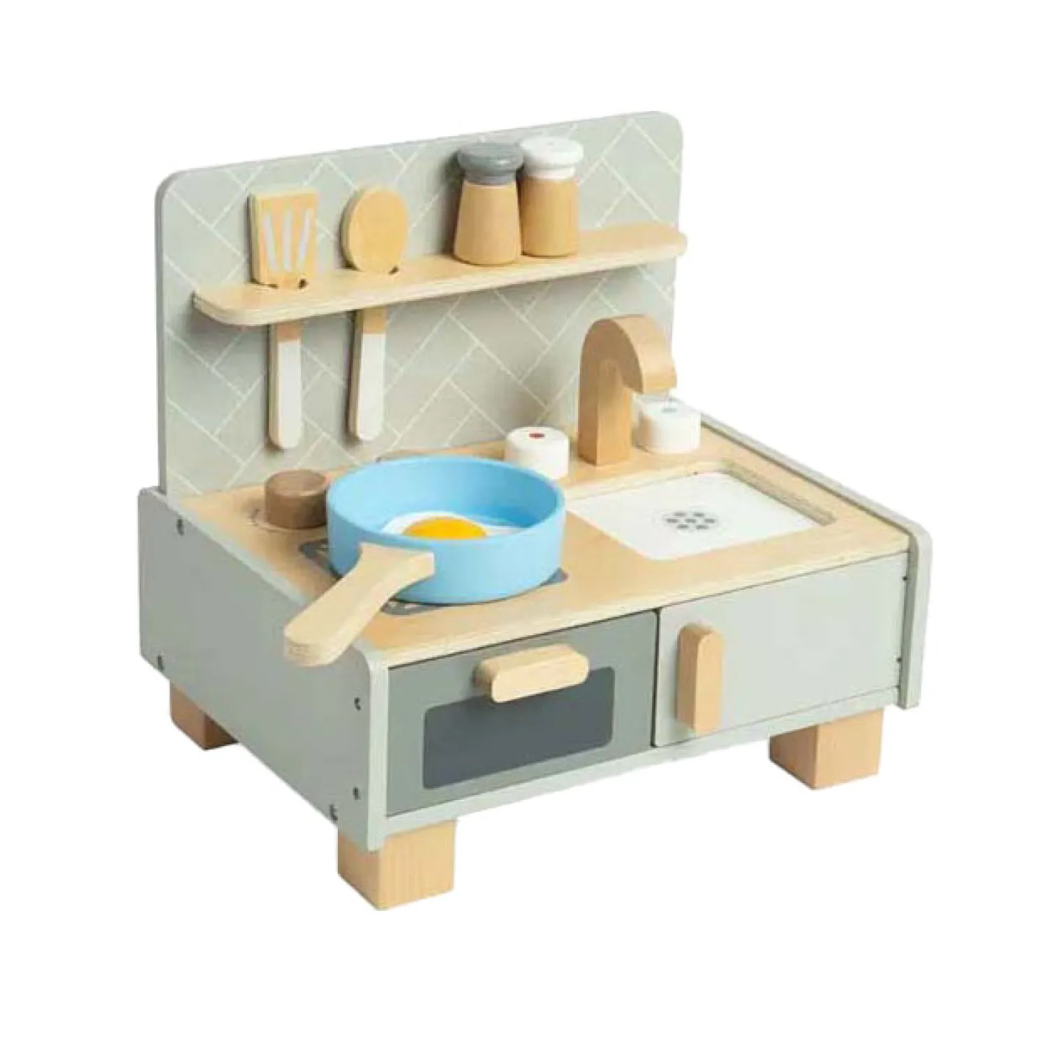 Houten Tafelbladkeukentje, 7dlg.-Bigjigs Clearance