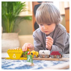 Houten Trein Constructie  met Lading>Bigjigs Sale