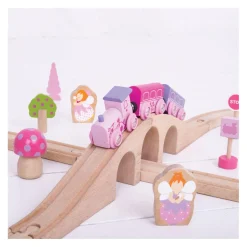 Houten Treinset - Roze, 40dlg.-Bigjigs Discount