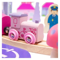 Houten Treinset Stad - Roze><noscript><img width=