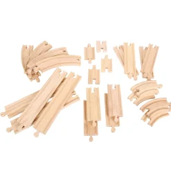 Bigjigs Houten Uitbreidingsset Rails en Bochten, 24dlg. Hot