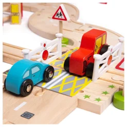 Bigjigs Houten Weg en Treinset Platteland, 80dlg. Clearance