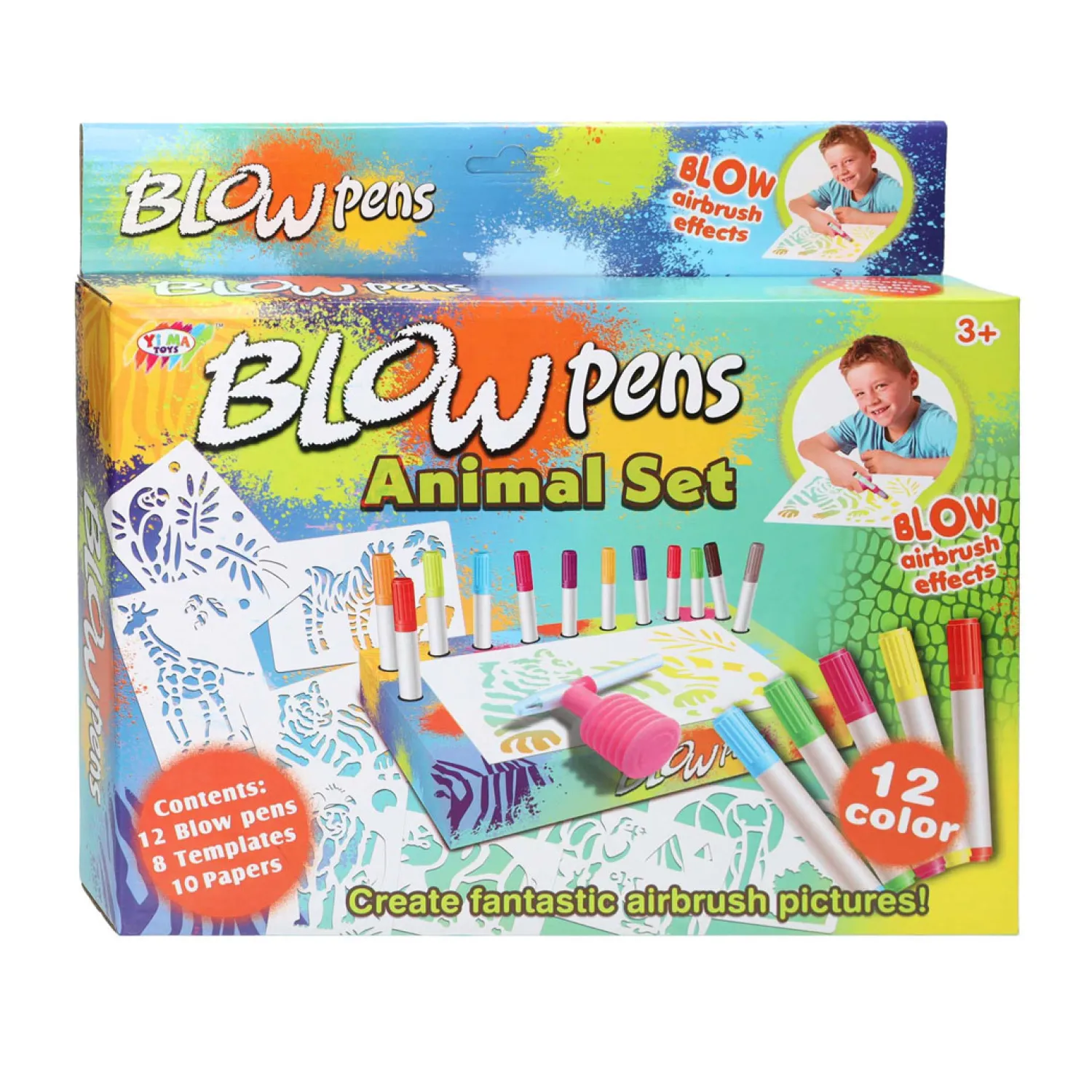 Blaaspennenset met Pompje Dieren-