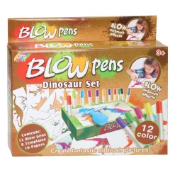 Blaaspennenset met Pompje Dinosaurus New