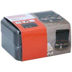 Black+Decker Geldkistje Zwart met Sleutel, 6 Vakken- Online