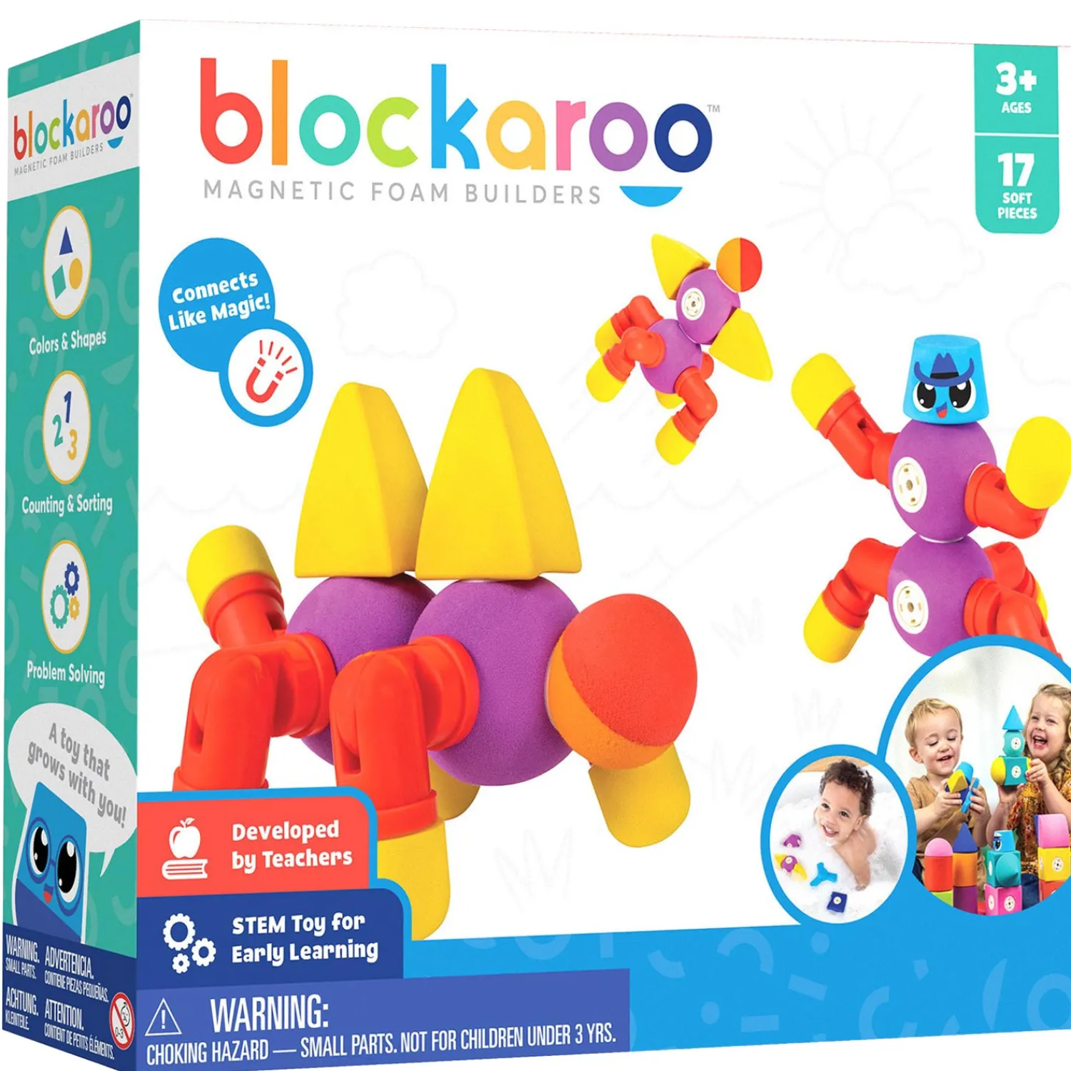 Magnetische Foam Blokken Dieren, 17dlg.-Blockaroo Sale