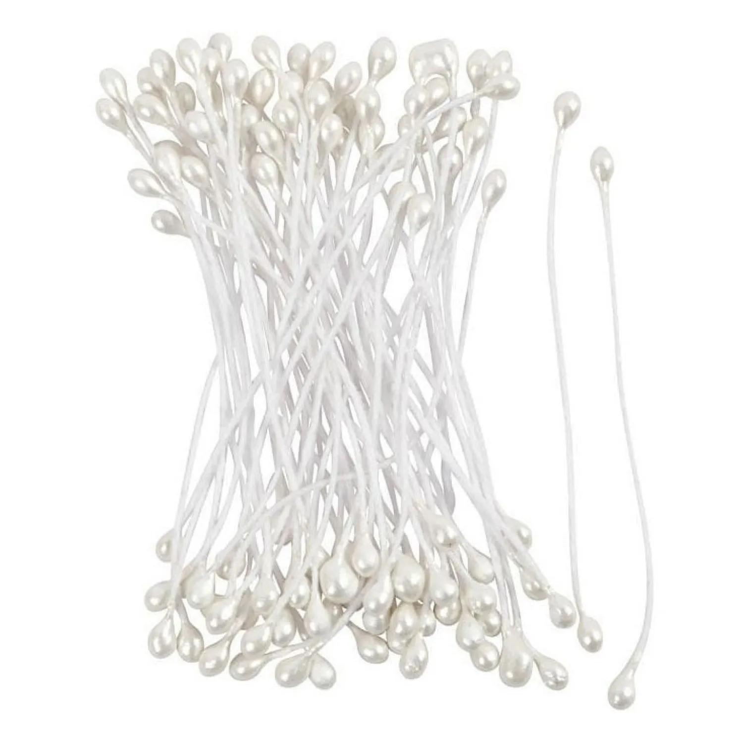Bloemmeeldraden Wit Parelmoer, 100st.-Creativ Company Discount