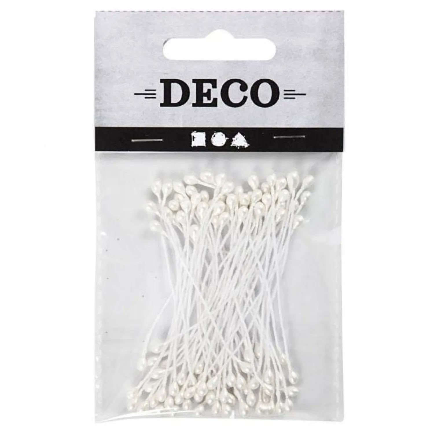 Bloemmeeldraden Wit Parelmoer, 100st.-Creativ Company Discount