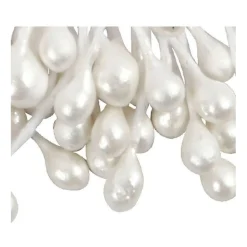 Bloemmeeldraden Wit Parelmoer, 100st.-Creativ Company Discount