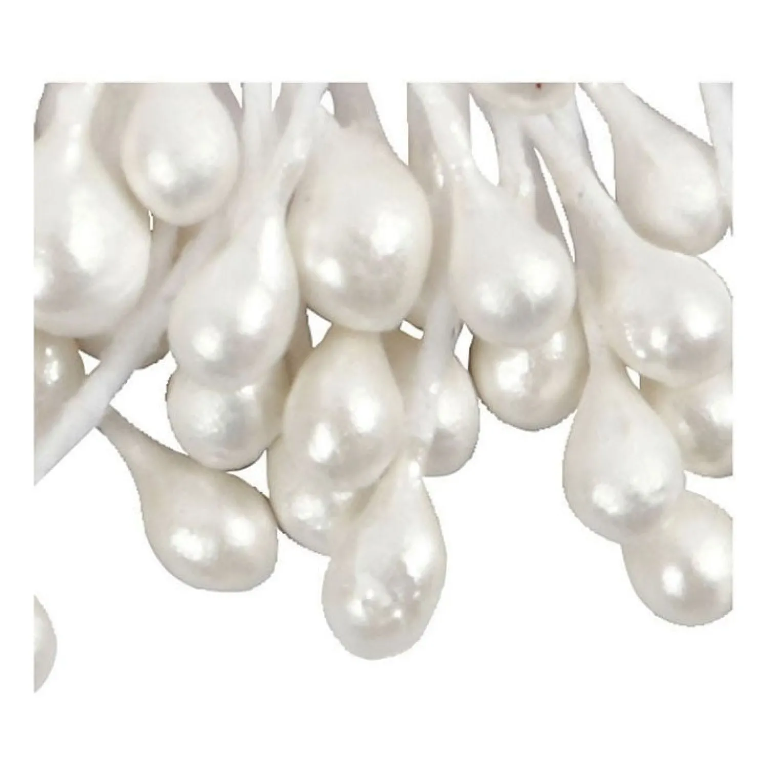 Bloemmeeldraden Wit Parelmoer, 100st.-Creativ Company Discount