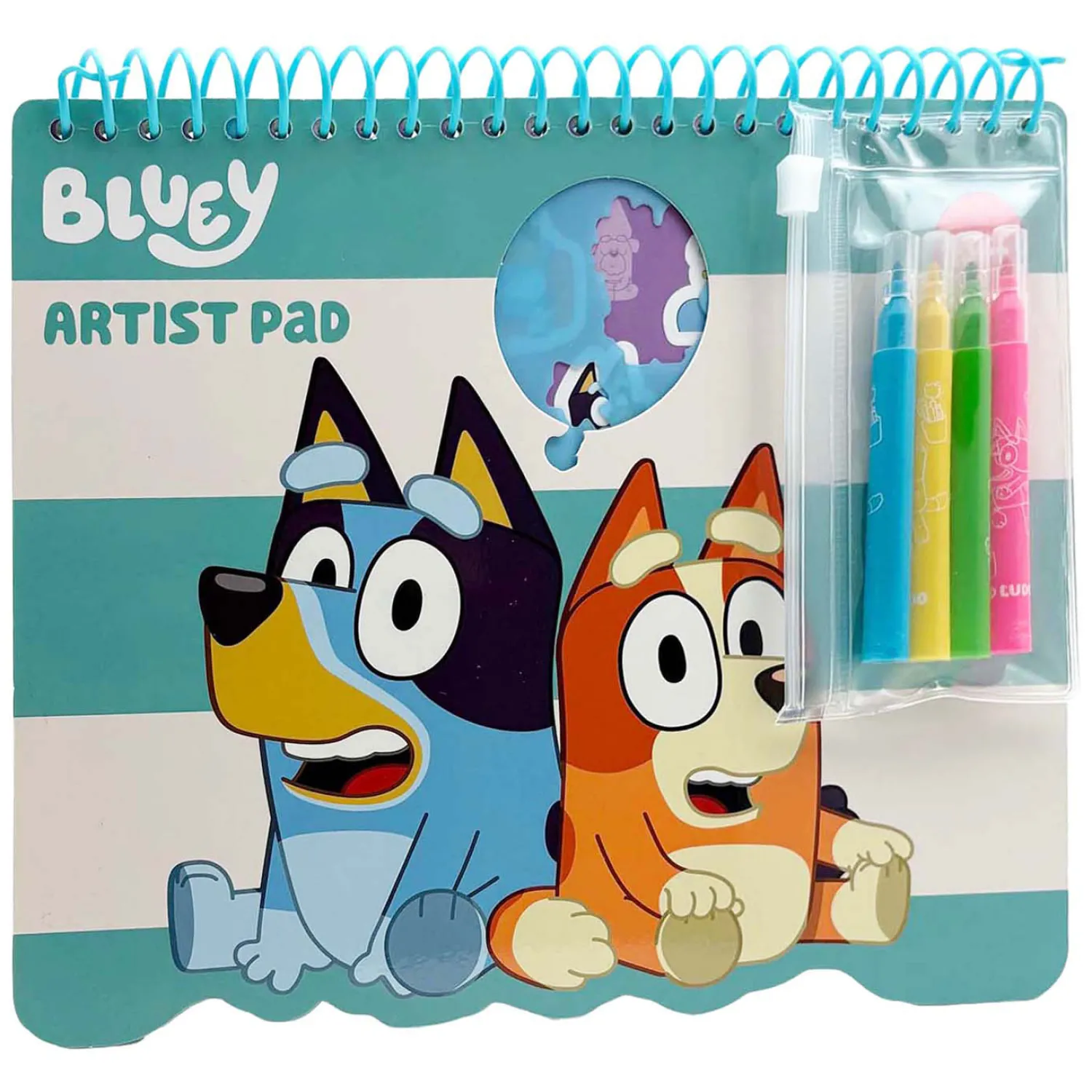 Bluey Kleurblok met Stencils en Sjablonen- Online