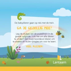 Lantaarn Publishers Boek en Puzzeltrein Babydieren Sale