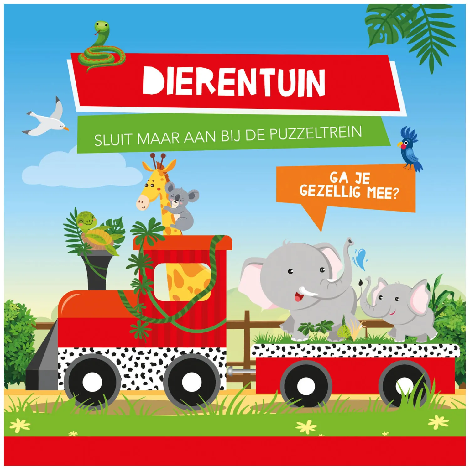 Boek en Puzzeltrein Dierentuin>Standaard Uitgeverij Hot