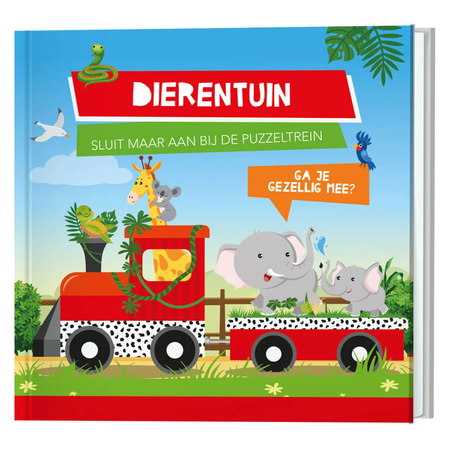 Boek en Puzzeltrein Dierentuin>Standaard Uitgeverij Hot