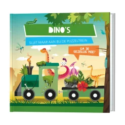 Boek en Puzzeltrein Dino's Discount