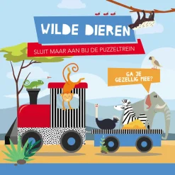 Boek en Puzzeltrein Wilde Dieren-Lantaarn Publishers New
