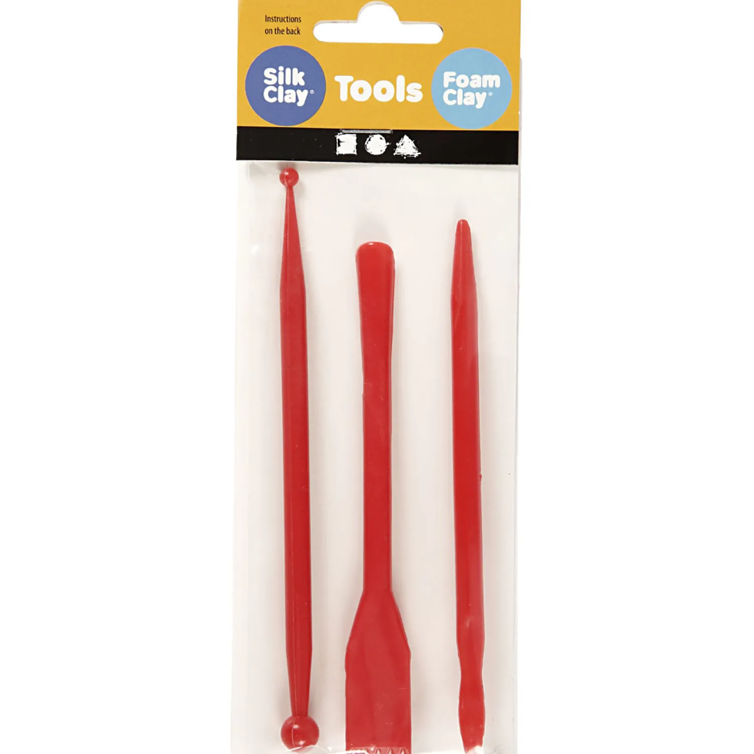 Creativ Company Boetseergereedschap Rood, 3st. Hot