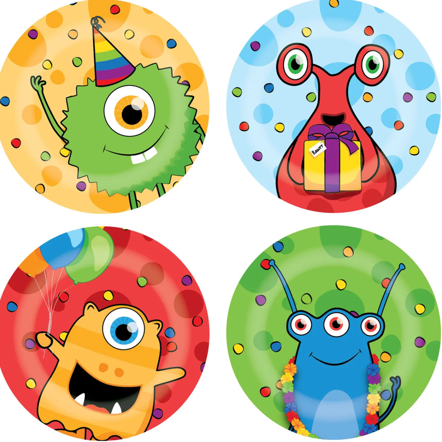 Bordjes Monster Party, 8st.-Haza Witbaard Best