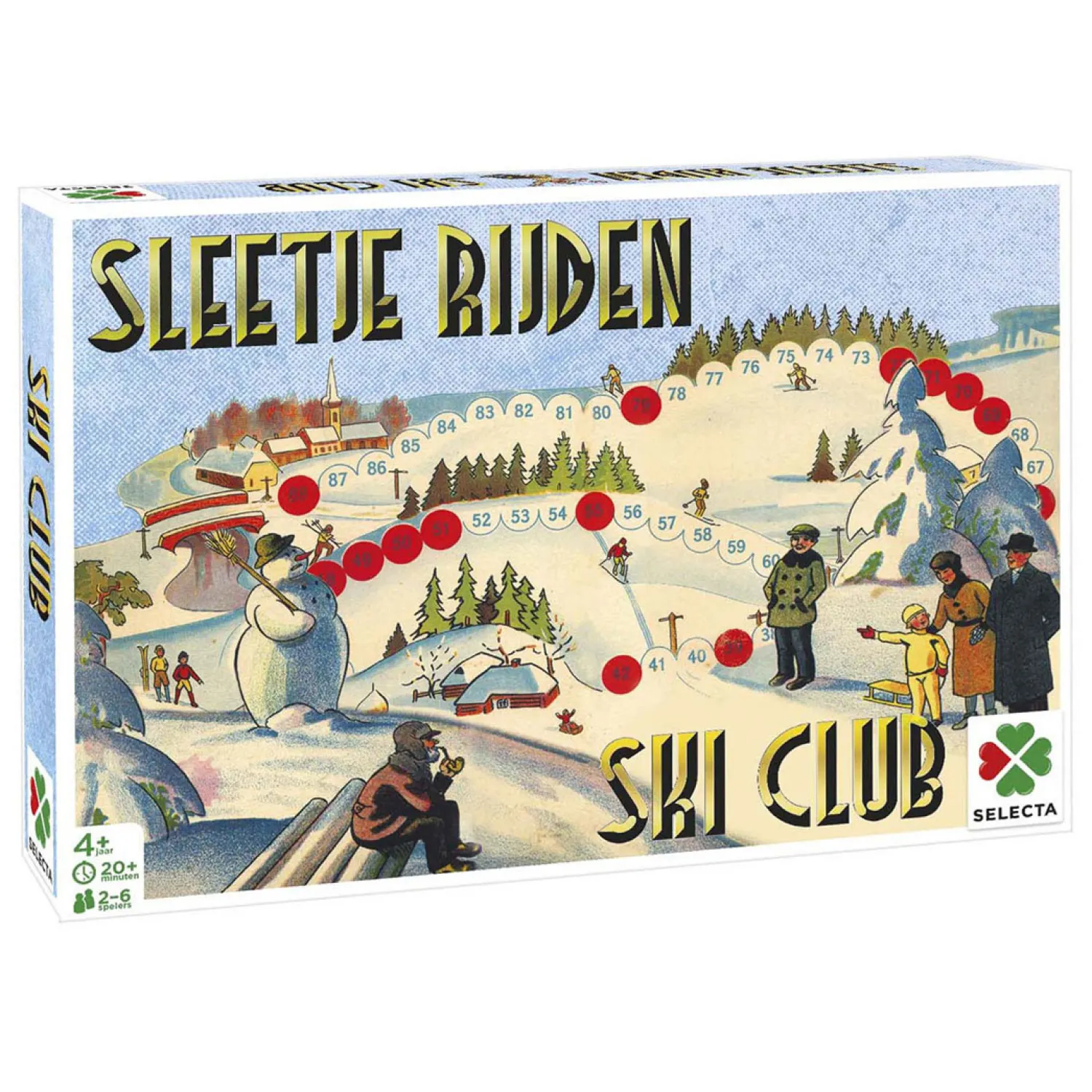 Selecta Bordspel Spellen van toen - Sleetje Rijden/Ski Club Outlet