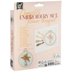 Borduurset Vaas met Bloemen-Creative craft group New