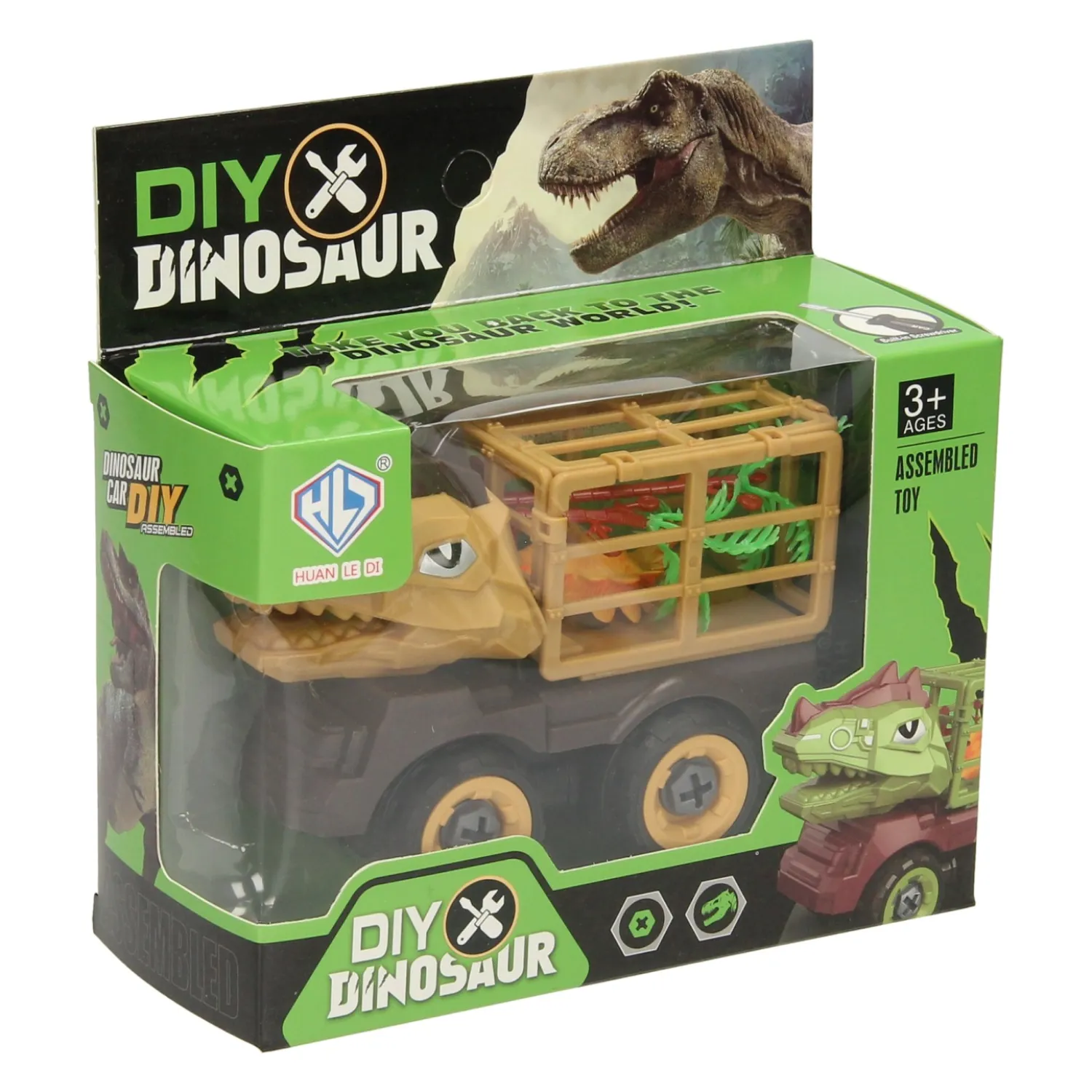 Bouw Auto Dino met Kooi- Best