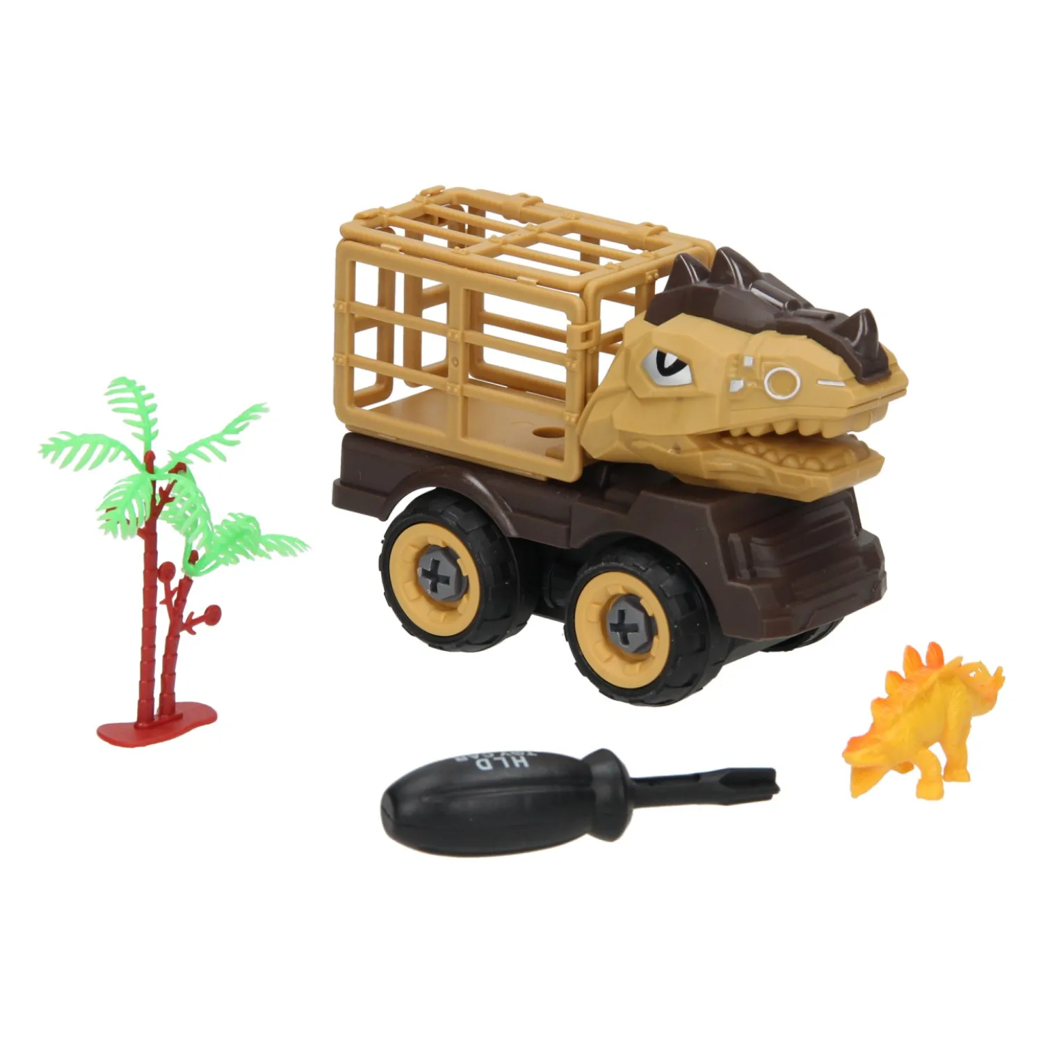 Bouw Auto Dino met Kooi- Best