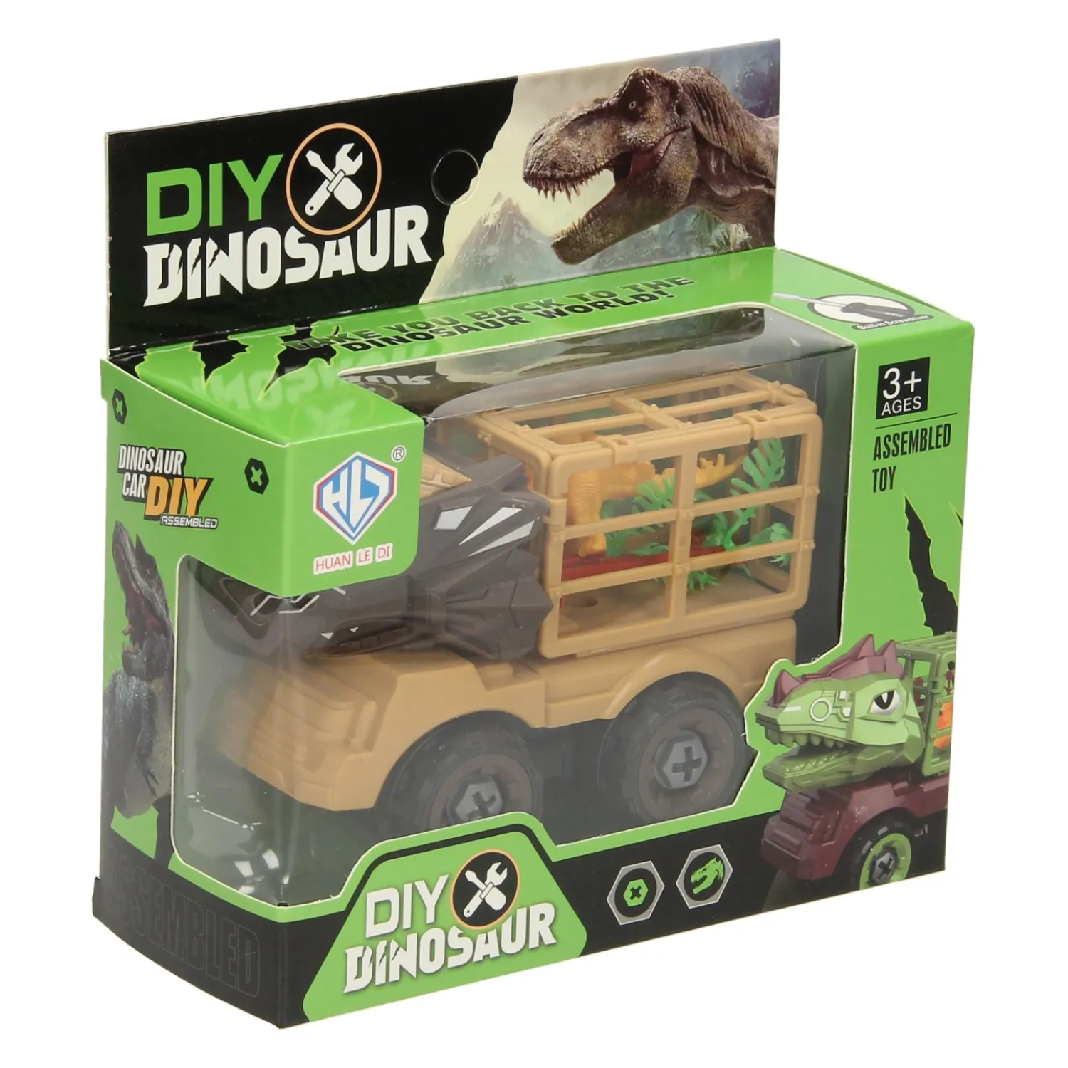 Bouw Auto Dino met Kooi- Best