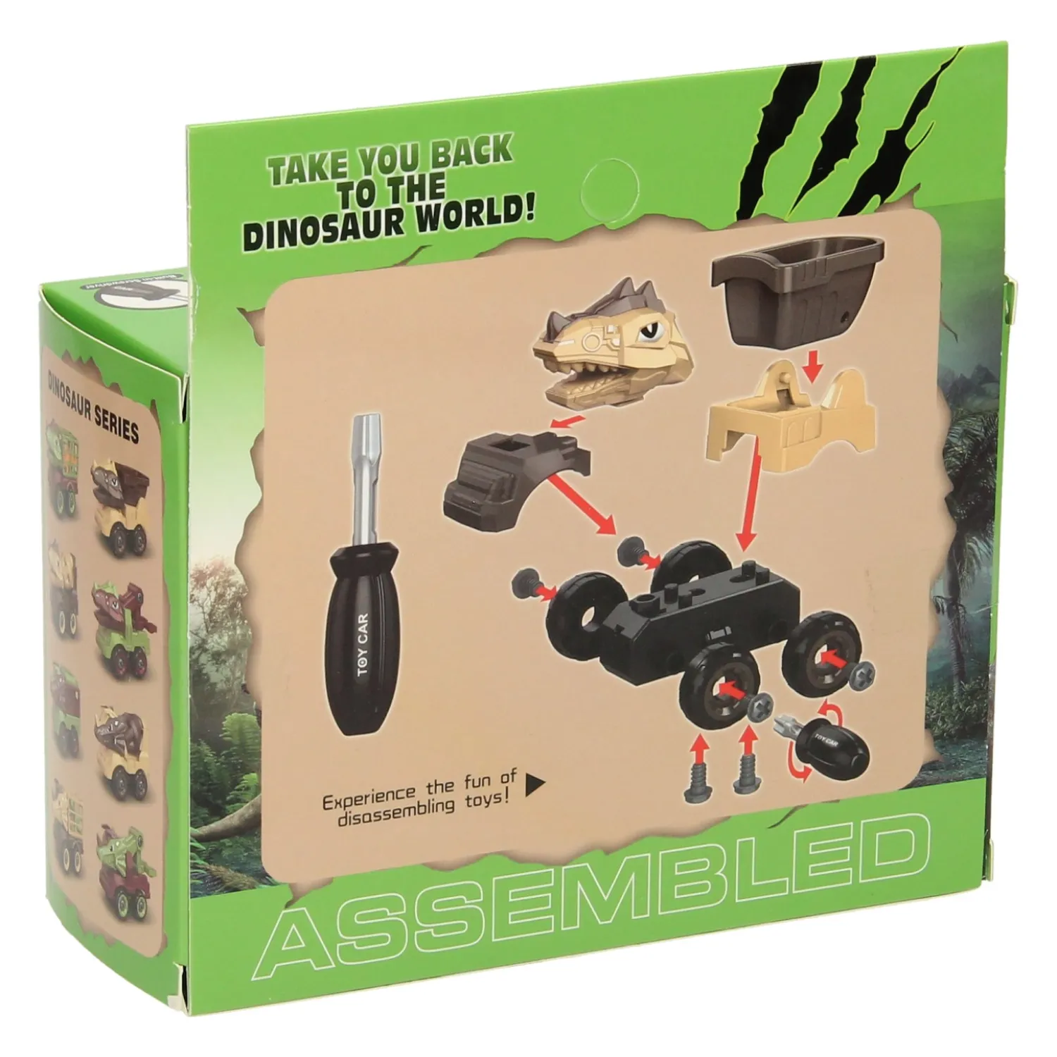 Bouw Auto Dino met Kooi- Best