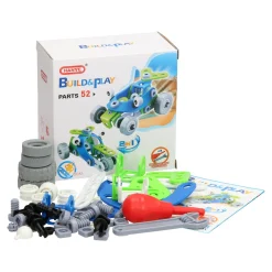 Bouw- en Speelset Racewagens 2in1, 52dlg.