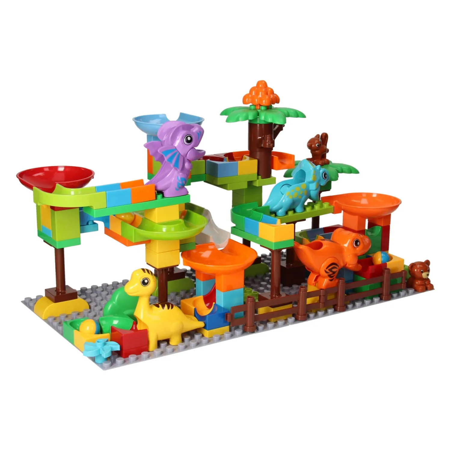 Bouwset Blokken en Knikkerbaan Dino- Clearance