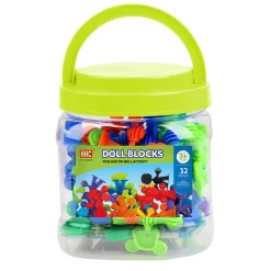 Bouwset Dierenvormpjes in Opbergbox, 32dlg.> Discount