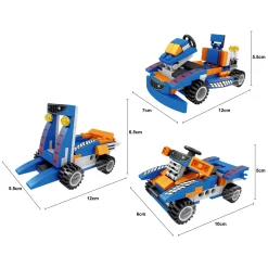 Bouwset 3in1 Voertuigen - 124 dlg. Hot